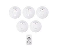 Hispec Wireless Interlink 3 X Smoke, 2 X Heat & Carbon Monoxide Lithium Battery