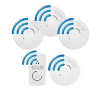 Hispec Wireless Interlinking 10 Year Sealed Battery Alarm Kit (Scottish And English Legislation Compliant) - 3 Smoke 1 Heat 1 Co