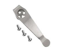 hiSpkNix Titanium Deep Carry Pocket Clip for Spyderco Para 3 & Paramilitary 2 Knives - Custom Stone Wash Finish with 3 Screws