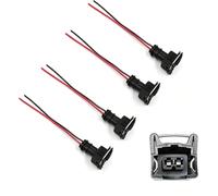HiSport Fuel Injector Connector 4 Pcs EV1 OBD1 Plug Wire Harness Pigtail | Wiring Loom Clip Cut 2-Wire Female Replace 0280150943, 0280150939, 0280150909