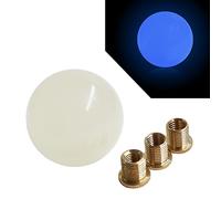 HiSport Luminous Shifter Knob Glow Light Round Ball Shift Knob Universal 5 6 Speed with 3 Adapters for Manual Car M 8 * 1.25, M 10 * 1.25, M 10 * 1.5, M 12 * 1.25 (Cream to Blue)