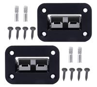 HISports 2 pieces 50A flush mounting frame with cover Compatible with Anderson connector incl for car camper caravan motorcycle boat solar systems