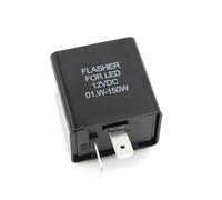 HISports 2-Pin Flasher Relay 12 V, 0.02 A-10 A for Vehicle Motorcycle,Black
