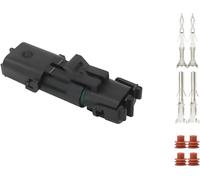 HISports 2 Pin Way Waterproof Electrical Wire Connector Plug Socket Ignition Plug Connectors 18-14AWG Wire Harness Spark Plug Connector Terminals Plug for Motorcycle Scooter Auto Truck Marine (1 Set)