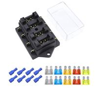 HISports 4 Way Fuse Holder with 10 Free Blade Fuse(5A, 2.1A, 2.15A, 2.2A, 2.25A),Car,Boat,Marine,Trike