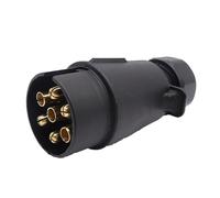 HISports 7 Pin Trailer Socket Plug 12V Trailer Plug and Socket Adapter, N-Type 7-Pin Trailer Board Plug Electrical 7 Pole Wiring Connector 7 Pin Electrics Towing Plug for Trailer Semitrailer Caravan