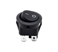 HISports Boat Rocker Switch ON/Off Mini Round Toggle Switch SPST 4Pin Snap-in Latching 10A/125V 6A/250V Waterproof Rocker Toggle Switch Car Dashboard Switch for Car RV Marine Boat Truck Motorcycles