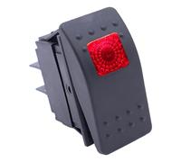 HISports Boat Rocker Switch Waterproof Toggle Switch 12V 20A SPST ON/Off Lighted Rocker Switch 4Pins Toggle Buttons with Red LED Light for Car RV Marine Boat Motorhome Vehicles Truck Yacht