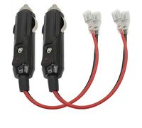 HISports Car Replacement 12V / 24V Cigarette Lighter Plug Extension Cable With Leads Cigar Female Socket Plug Extension Cable For Vehicle Motorcycle Car Tractor (2Pcs)