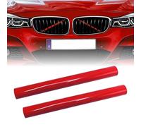 HISports Front Grille Insert 2 Pieces, Strip Radiator Grille Inserts Trim, Compatible with 5 series F10 F11 FO7 6 series FO6 F12 F13 7 series FO1 FO2 F03 FO4 (Red)