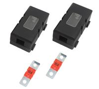HISports Midi Fuse Holder, 2 Pieces ANS Car Fuse Holder and 2 Pieces High Current Bolt On Midi Fuses 50A Amp Mega Fuse Holder Automotive Fuse Box for Cars Trucks Vehicles