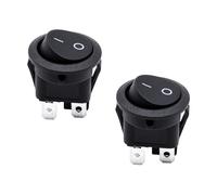 HISports Rocker Switch Round Rocker Switch 4-Pin On/Off Self-Locking Round Switch 10A/125V 6A/250V Button Rocker Switch Boat Rocker Switch for Car Boat Car Home Appliances Pack of 2