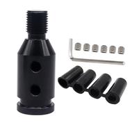 HISports Shifter Knob Adapter Universal M12x1.25 Gear Knob Car Black Gear Shift Knob Adapter Aluminum Alloy Gear Shift Knob Adapter for Non Threaded Shifters