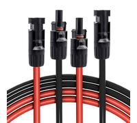 HISports solar panel cable 4 mm² 4m,1Pair Solar Cable Extension 10AWG, Photovoltaic Cable IP67 Waterproof Plug