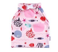 Hisprout Grab and Go Waterproof Washable Reusable Diaper Wet Dry Bag (Pink Fish)