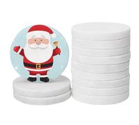 Hisredsun 60pcs White Round Painting Pebbles, 2 inches Smooth Pebbles for Painting Mandala and Kindness Rocks for Arts, Crafts, 5 cm Diameter