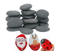 Hisredsun 9 pcs Painting Rock,pebbles for Arts and Craft Painting,Smooth Large Pebbles for painting,Natural river Stone 5-8cm