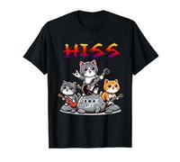 Hiss Funny Cats Kittens Rock Rockin T-Shirt