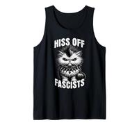 Hiss Off Fascists Cats Against Fascism Cat Feminist Protest Tank Top