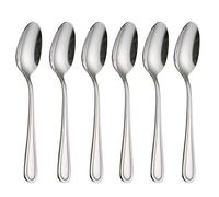 HISSF Soup Spoons Dinner Spoons Stainless Steel 18/0 of Dessert Spoons 6 Pcs for Home, Kitchen Restaurant, Dishwasher Safe, 7.08 Inches, Silver