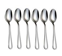 HISSF Teaspoons Stainless Steel 18/0 Tea Spoons 6 Pcs, 6.29 Inches For Home, Kitchen Restaurant, Dishwasher Safe, Slilver