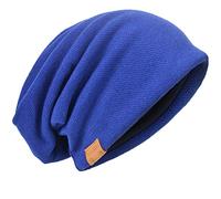 HISSHE Oversized Men Knit Beanie Hat Baggy Slouchy Double-Layer Skull Cap B011s (Solid-Royal Blue)