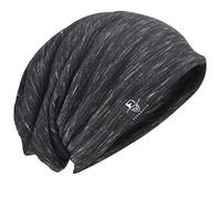 HISSHE Retro Slouchy Beanie Jersey Skull Cap Slouch Baggy Summer Hat B083 (Multi-Black)(Size: M)