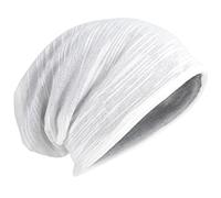 HISSHE Retro Slouchy Beanie Jersey Skull Cap Slouch Baggy Summer Hat B083 (Plain-White)(Size:M)