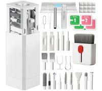 HISSIMO Upgraded 47PCS Phone Cleaning Kit, AirPod & iPhone Cleaner, Electronics Cleaning Tools for Charging Port/USB-C/Speaker, Laptop Cleaner for Keyboard Screen, Tech Gifts for Men, Cool Gadgets