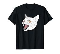 Hissing Cat Feral But Cute Angry Little Fur Demon Kitten T-Shirt