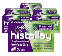 Histallay Hayfever & Allergy Relief Tablets, 180 Tablets, 120mg Fexofenadine, Antihistamine, 24hr Relief Acts Within 1hr, Relieves Hayfever, Pet, Dust and Mould Allergies (6 Month Supply)