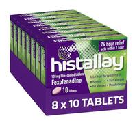 Histallay Hayfever & Allergy Relief Tablets, 80 Tablets, 120mg Fexofenadine