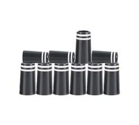 HISTAR 10pc 9.1x26.5x14mm Golf Iron Ferrules Compatible for 0.355 Tapered Steel Shaft（Black and Double White）