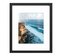 Histarzeda 12x12 Picture Frame 30 x 30 cm, Wooden Black 12x12 Frame with Perspex Glass, 12 x 12 Frames for Collage Photo Wall, Desktop & Wall Horizontal Vertical Decoration in Home, Office (Black)
