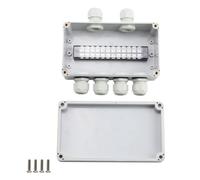 Histeaa 1 Piece IP66 Waterproof Junction Box White 2 in 4 Out Waterproof Electrical Box Plastic for Diameter 4-8 mm Wire