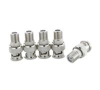 Histeaa 10pcs BNC Male Plug to F Female Jack Adapter Coax Connector Coupler CCTV Camera