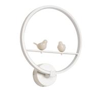 Histeaa 18W 3000K Warm Light Two Birds Ring LED Wall Lamp LED Modern Wall Lamp for Living Room Bedroom Bedside Lighting White