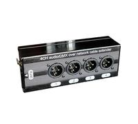 Histeaa 1Pc 4-Channel 3-Pin XLR Audio and over Network Cable Extender, DMX512 Network Signal Extender, Male Easy Install Easy to Use