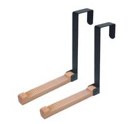 Histeaa 2 Pack over Door Drying Rack, Foldable over Door Hanger for Living Room, Bedroom, Bathroom - Portable & Versatile Black