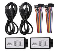 Histeaa 2 Sets USB Logic Analyzer 24MHz 8 Channel 24M/Seconds Logic Analyzer Debugger for ARM FPGA Logic Analyzer Logic 24M 8CH
