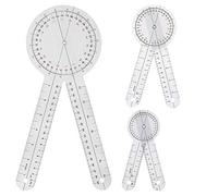 Histeaa 3-Piece Goniometer 6/8/12 Inch Occupational Therapy Protractor Tool Measuring Angle Ruler 360 Degree Universal