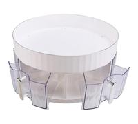 Histeaa 360° Rotating Spice Organizer Double Layer Spice Tray Round Rotating Spice Rack A