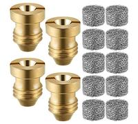 Histeaa 4 Pieces Foam Cannon Orifice Nozzle Tips and 10 Pieces Foam Maker, Universal 1.1 mm Thread Nozzle and Mesh Filter