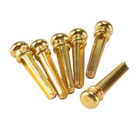 Histeaa 6 Pieces Brass Folk Acoustic Guitar Bridge Pin Peg Nail Metal