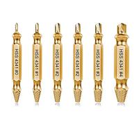 Histeaa 6PCS Stripped Screw Remover for Easily and Quickly Remover Common Sizes of Broken Tool