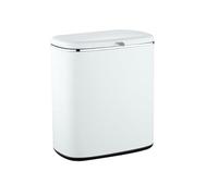 Histeaa 8L Hanging Trash Can for Kitchen Cabinet Door with Lid Garbage Can Wall Counter Waste Compost Bin A