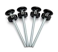 Histeaa 8MM Baby Gate Spindle Rods 4pcs Threaded Spindle Rod for Pet & Dog Extra Long Baby Tension Gate Extender Pet Gate Accessories Black
