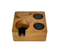 Histeaa Adjustable Multifunctional Wooden Coffee Tamper Base Holder Accessories for Portafilters 51mm Powder Pressing Seat