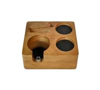 Histeaa Adjustable Multifunctional Wooden Coffee Tamper Base Holder Accessories for Portafilters 58mm Powder Pressing Seat