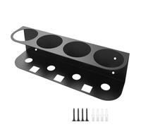 Histeaa All-Purpose Sprays Bottle Holder Easy Install Wall Mount Hardware Included Heavy-Duty Powder Coated Storage Rack,4 Holes